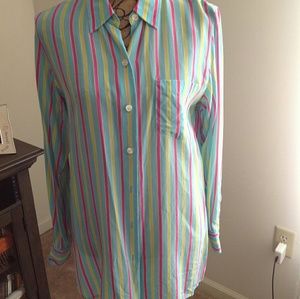 Striped, 100% silk blouse